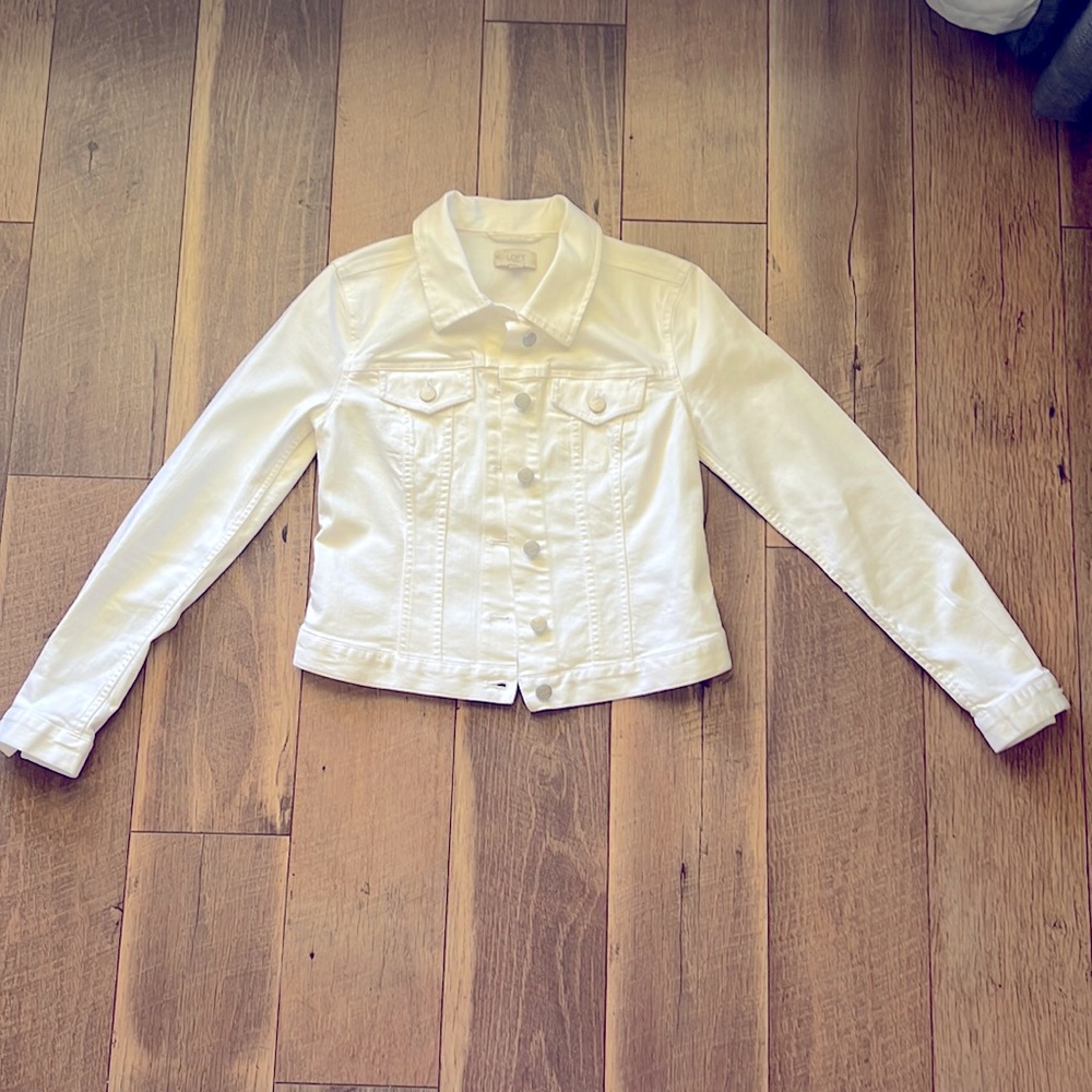 Loft Outlet White Denim Jacket